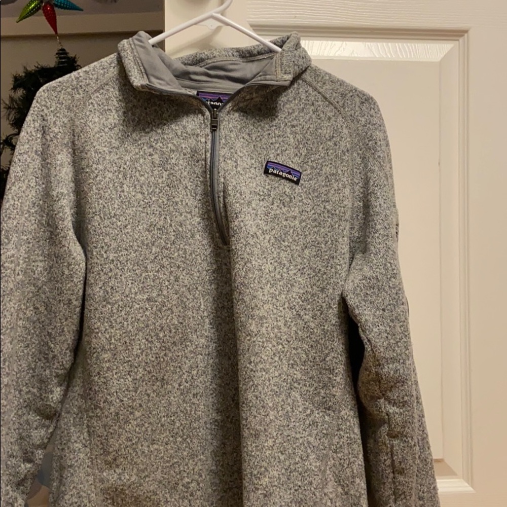 Patagonia better sweater 1/4 zip in birch white
